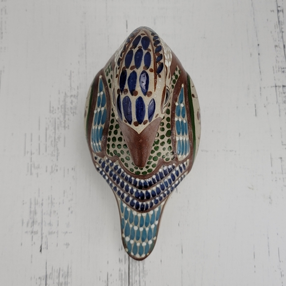 Folk Art Hand Painted Mexico Duck Figurine - Picture 5 of 16